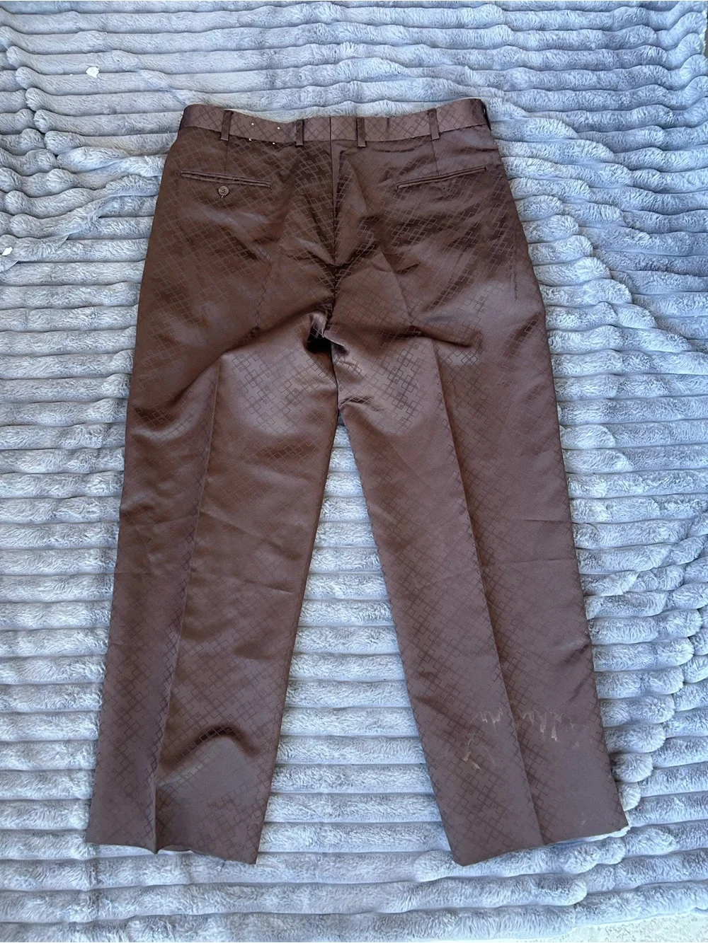 J. Vutal Set Brown long-sleeve button-down shirt/ Brown Matching Pants